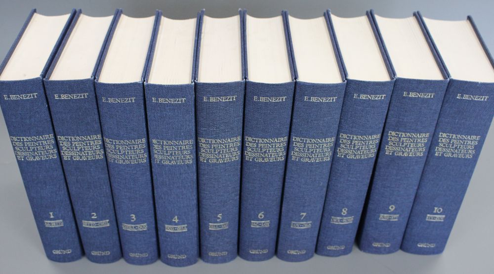 Benezit, Emmanuel - Dictionnaire Critique et documentaire des Peintres Sculpteurs ..., 10 vols, 8vo, cloth, Libraire Grund, Paris, 1976