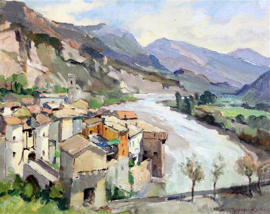 § Georges Robin (1903-2003) Entrevaux, Basses Alpes 13 x 16in. § Georges Robin (1903-2003) Entrevaux, Basses Alpes 13 x 16in.