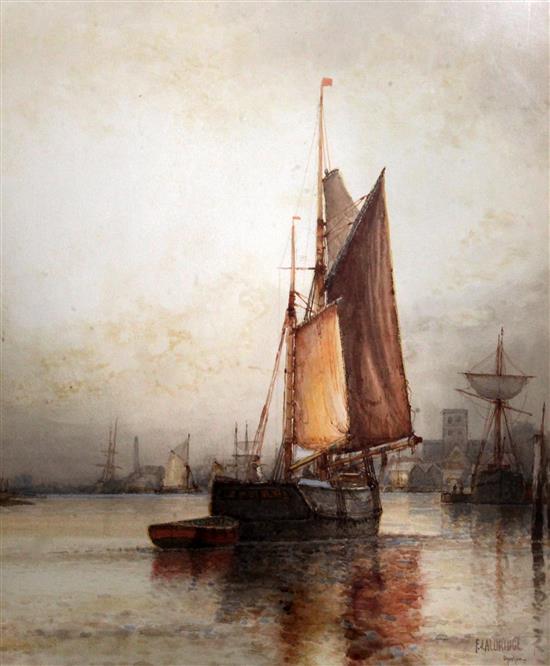 Frederick James Aldridge (1850-1933) Shoreham 25 x 21in. Frederick James Aldridge (1850-1933) Shoreham 25 x 21in.