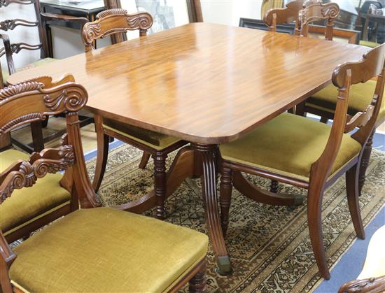 A Regency mahogany breakfast table W.129cm A Regency mahogany breakfast table W.129cm