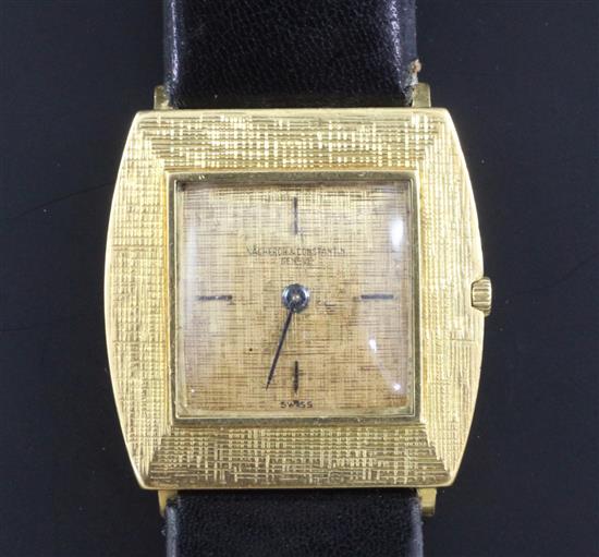 A gentlemans 1960s 18ct gold Vacheron & Constantin manual wind dress wrist watch,