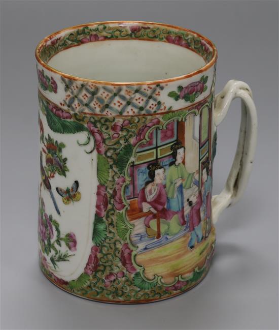 A Chinese Cantonese mug height 13cm A Chinese Cantonese mug height 13cm