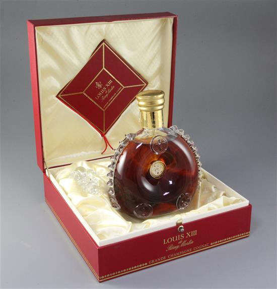 A bottle of Rémy Martin Louis XIII Grande champagne cognac, A bottle of Rémy Martin Louis XIII Grande champagne cognac,