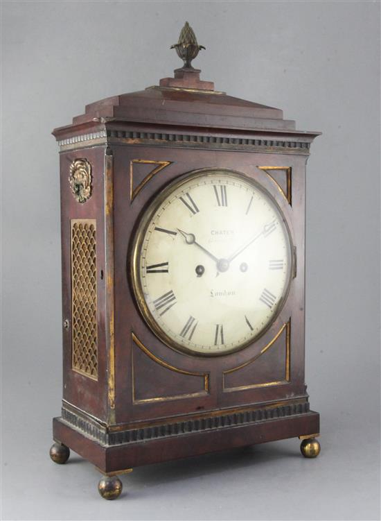A Regency mahogany bracket clock, Chater, Goswell Road, London, 21in. A Regency mahogany bracket clock, Chater, Goswell Road, London, 21in.