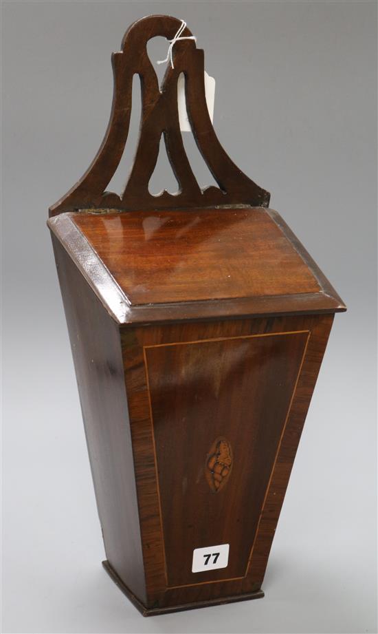 A Sheraton period mahogany candle box