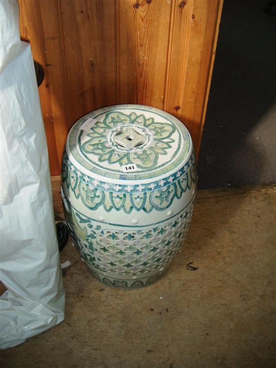 Ceramic garden seat Sale 150615 - Lot 141 - - Gorringe's