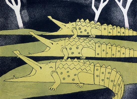 Julian Trevelyan (1910-1988) Crocodiles 1966/67 22 x 30.5in. Julian Trevelyan (1910-1988) Crocodiles 1966/67 22 x 30.5in.