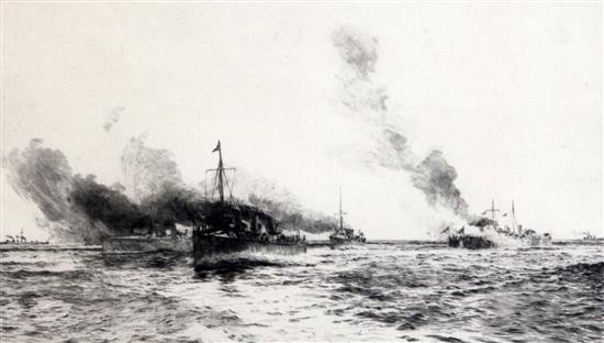 William Lionel Wyllie (1851-1931) WWI Destroyers 6.75 x 11.75in. William Lionel Wyllie (1851-1931) WWI Destroyers 6.75 x 11.75in.