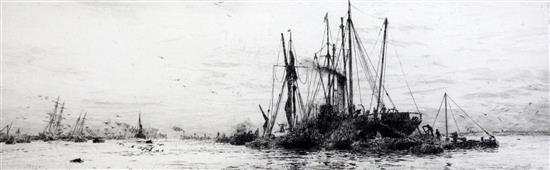 William Lionel Wyllie (1851-1931) Thames Estuary 4.25 x 13in. William Lionel Wyllie (1851-1931) Thames Estuary 4.25 x 13in.