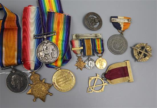 A collection of family medals and other items, A collection of family medals and other items,
