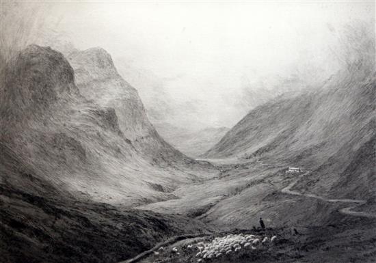 William Lionel Wyllie (1851-1931) Glencoe 9.5 x 13.75in. William Lionel Wyllie (1851-1931) Glencoe 9.5 x 13.75in.