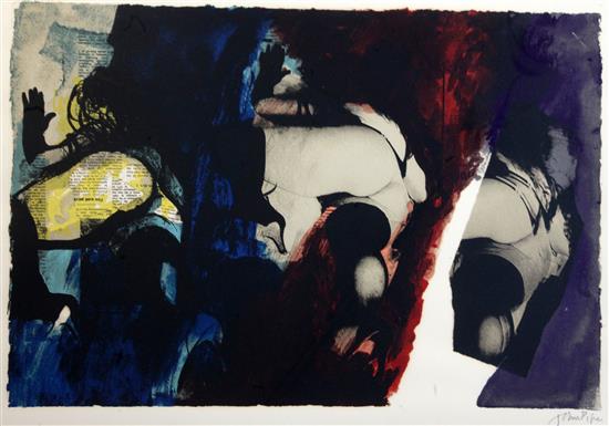 John Piper (1903-1992) The Eye and Camera: Red, Blue and Yellow 16 x 24in John Piper (1903-1992) The Eye and Camera: Red, Blue and Yellow 16 x 24in