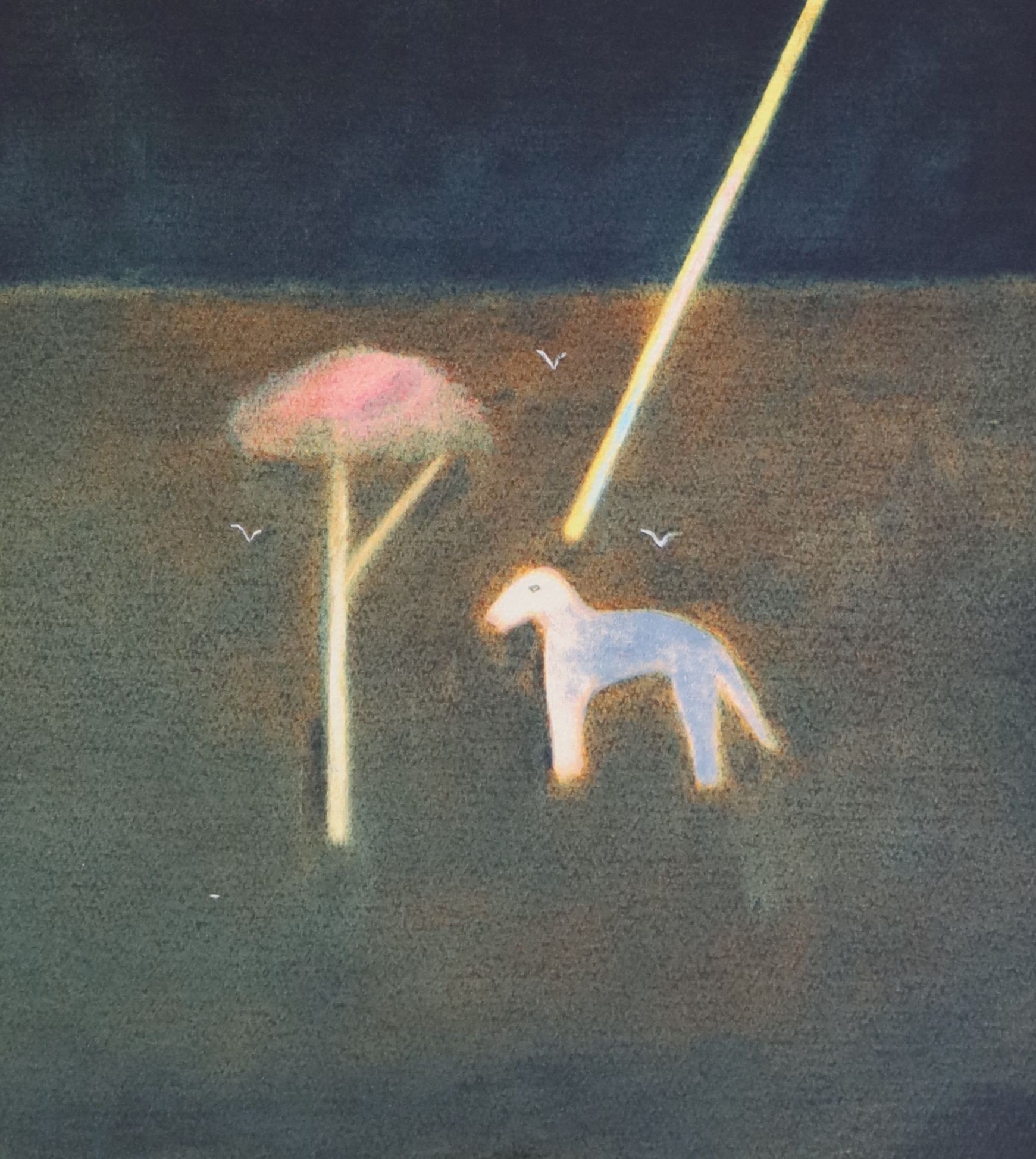 Craigie Aitchison CBE, RA (1926–2009), Wayney and the Pink Tree, screenprint in colours, overall 63.5 x 55.5cm