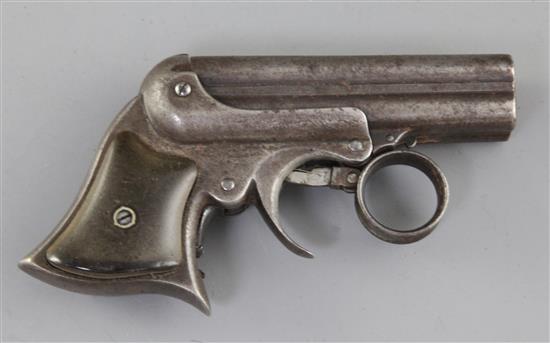 A Remington Elliots Patent 1860 and 1861 revolving rim fire four-barrel Deringer, A Remington Elliots Patent 1860 and 1861 revolving rim fire four-barrel Deringer,