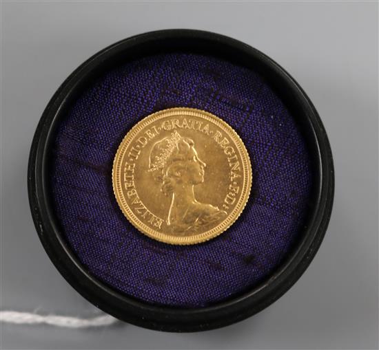 A 1979 gold full sovereign. A 1979 gold full sovereign.