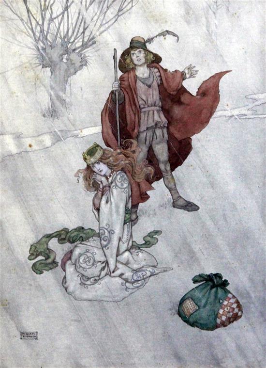 William Heath Robinson (1872-1944) Book illustration The Swineherd scolded and the rain poured down 12.5 x 9.5in. William Heath Robinson (1872-1944) Book illustration The Swineherd scolded and the rain poured down 12.5 x 9.5in.