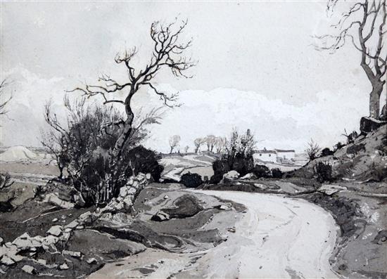Claude Muncaster (1903-1974) A Welsh Road, 10.5 x 14.5in. Claude Muncaster (1903-1974) A Welsh Road, 10.5 x 14.5in.
