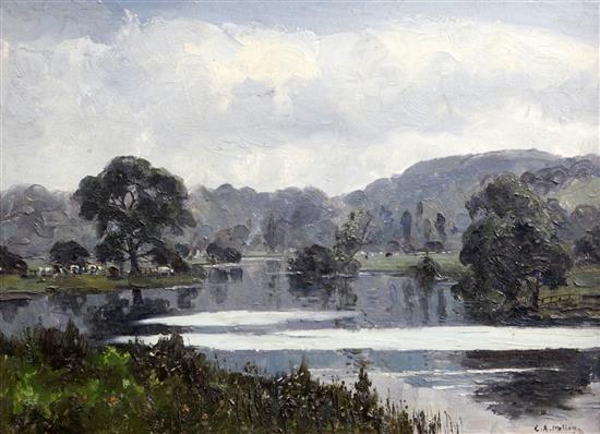 Campbell Archibald Mellon (1878-1955) June Morning, 8.30am, Weston on Trent 11.5 x 15.5in. Campbell Archibald Mellon (1878-1955) June Morning, 8.30am, Weston on Trent 11.5 x 15.5in.