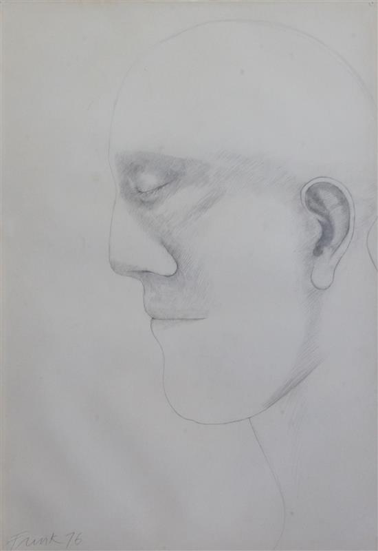 § Dame Elisabeth Frink RA (1930–1993) Head 1976 30.75 x 22in. § Dame Elisabeth Frink RA (1930–1993) Head 1976 30.75 x 22in.