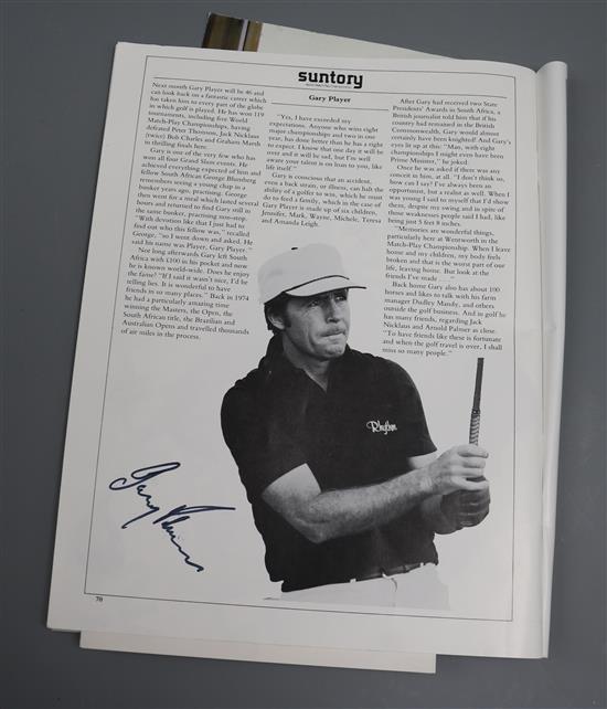 The Official Programme for the 1981 Suntory World Match Play Championship, including eleven photographs The Official Programme for the 1981 Suntory World Match Play Championship, including eleven photographs