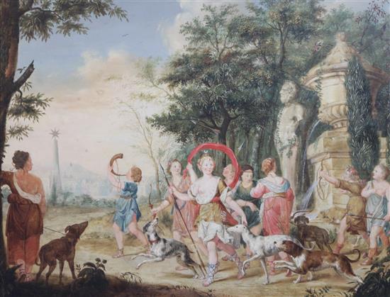 G. Musu... Diana leading a hunting party 17 x 22in. G. Musu... Diana leading a hunting party 17 x 22in.