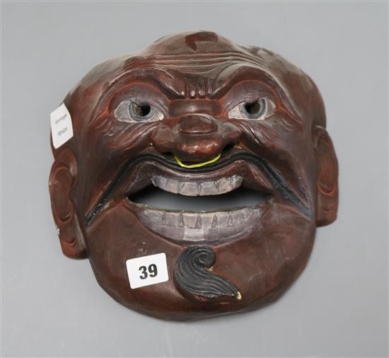 An Asian mask width 23.5cm