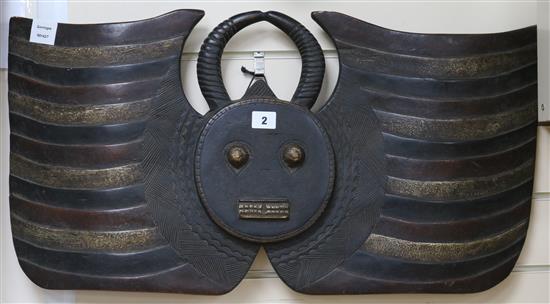 An African winged mask length 72cm