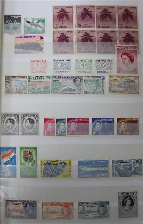 Two albums of Uk and Commonwealth stamps, George V to Queen Elizabeth II, mostly mint unused Two albums of Uk and Commonwealth stamps, George V to Queen Elizabeth II, mostly mint unused