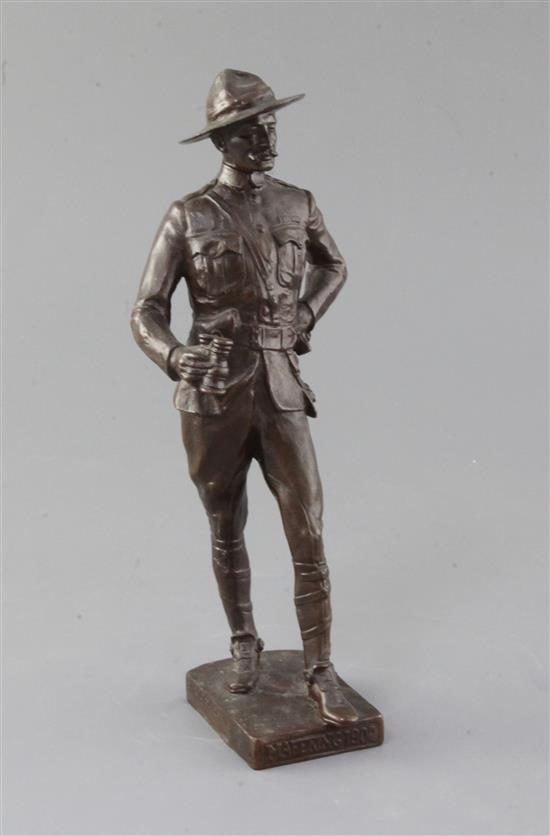 Sydney March (1876–1968). A bronze figure of Lord Baden Powell, 9.25in. Sydney March (1876–1968). A bronze figure of Lord Baden Powell, 9.25in.