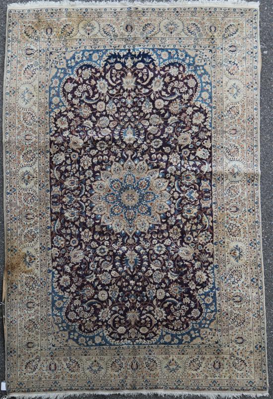 An Isfahan carpet, 8ft 4in by 4ft 8in. An Isfahan carpet, 8ft 4in by 4ft 8in.