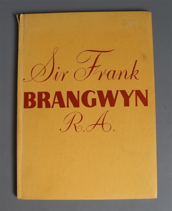 Bunt, Cyril G.E. - Sir Frank Brangwyn, qto, yellow boards, with 8 tipped-in coloured plates, Leigh-on-Sea, 1949, Bunt, Cyril G.E. - Sir Frank Brangwyn, qto, yellow boards, with 8 tipped-in coloured plates, Leigh-on-Sea, 1949,
