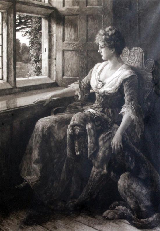 Herbert Thomas Dicksee (1862-1942) Anxious Moments 29 x 21.5in. Herbert Thomas Dicksee (1862-1942) Anxious Moments 29 x 21.5in.
