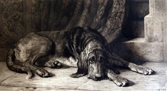 Herbert Thomas Dicksee (1862-1942) The Sentinal 15 x 26in. Herbert Thomas Dicksee (1862-1942) The Sentinal 15 x 26in.