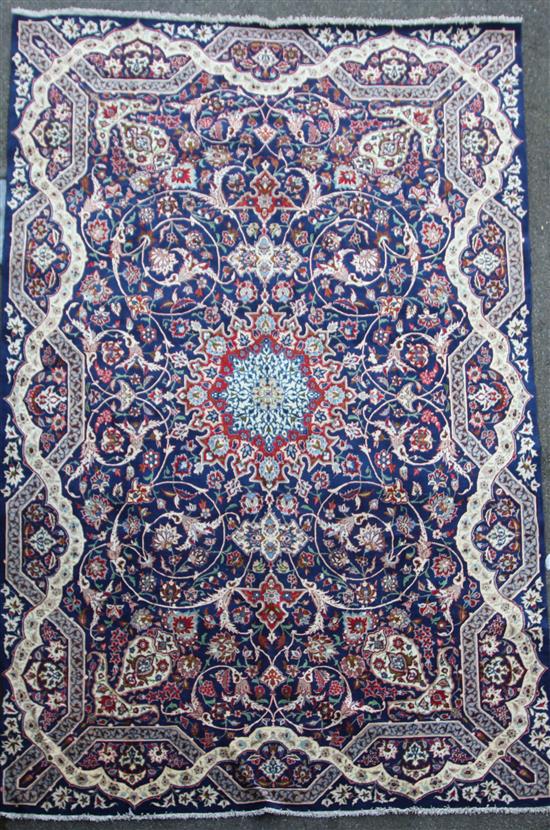 A Tabriz blue ground carpet, A Tabriz blue ground carpet,