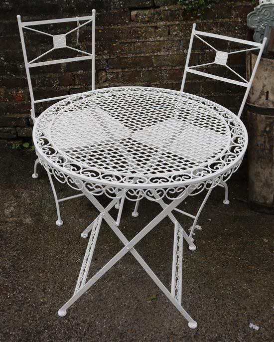 Folding garden table & 2 chairs(-) Sale 200616 - Lot 901 - - Gorringe's