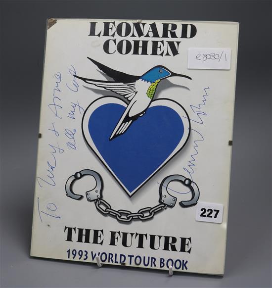 Leonard Cohen, The Future, signed sleeve of a poster or record sleeve Leonard Cohen, The Future, signed sleeve of a poster or record sleeve