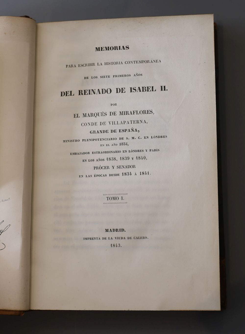 Miraflores, Manuel Pando Fernandez de Penedo, marques de, 1792-1872. - Memorias para escriber la historia contemporanea …,