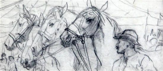 Lucy Kemp-Welch (1869-1958) Circus horses 2.75 x 6in. Lucy Kemp-Welch (1869-1958) Circus horses 2.75 x 6in.
