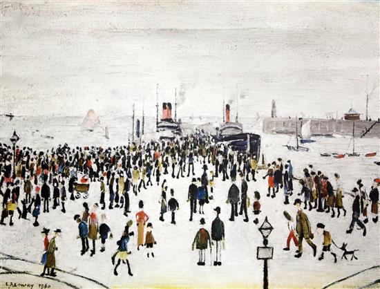 § Lawrence Stephen Lowry (1887-1976) Ferry Boats 13.25 x 16.75in. § Lawrence Stephen Lowry (1887-1976) Ferry Boats 13.25 x 16.75in.