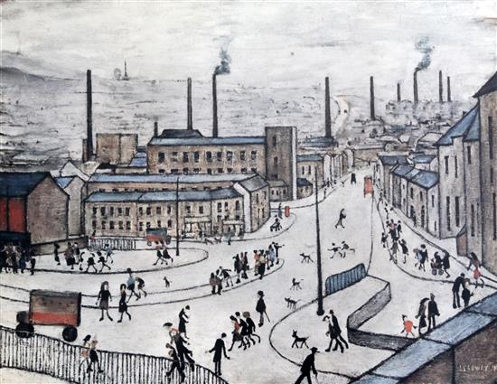 § Lawrence Stephen Lowry (1887-1976) Huddersfield 19 x 23in. § Lawrence Stephen Lowry (1887-1976) Huddersfield 19 x 23in.