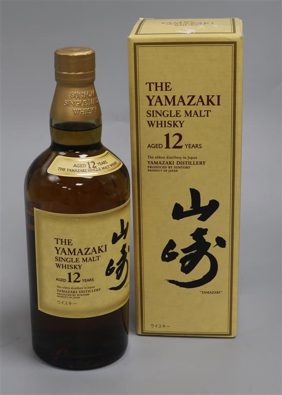 One bottle of Yamazaki 12 year old malt One bottle of Yamazaki 12 year old malt