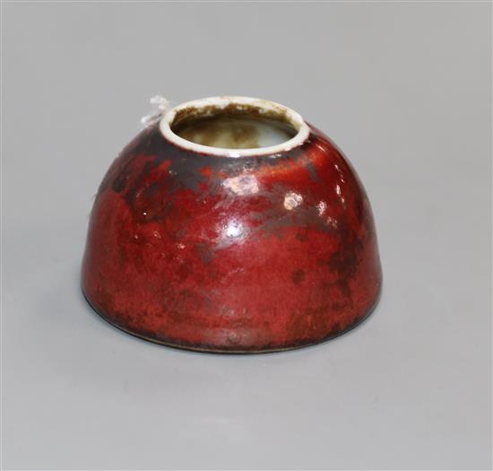 A Chinese sang de boeuf inkwell height 3.5cm