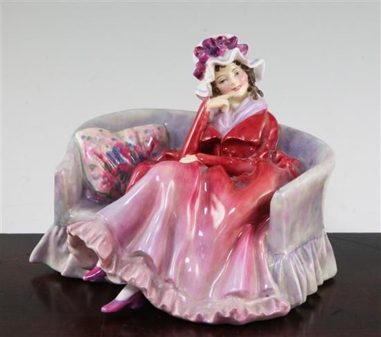 A rare Royal Doulton figure Reflections, model no.HN1820, 12cm A rare Royal Doulton figure Reflections, model no.HN1820, 12cm