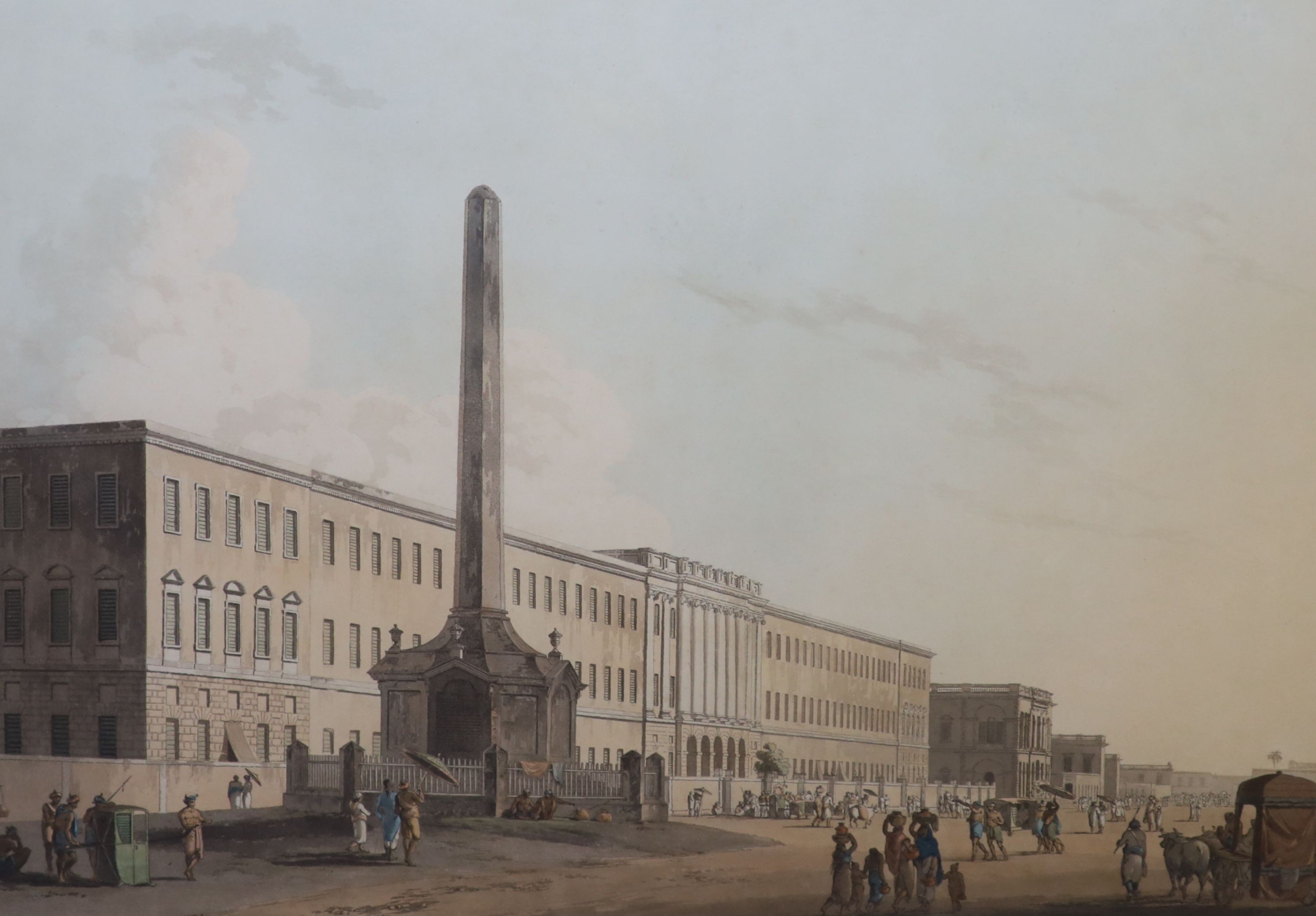 Thomas & William Daniell After Thomas Daniell, 'The Writers Buildings, Calcutta', No.IV, 1798, coloured aquatint, 46 x 60cm.