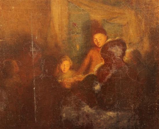 William Shackleton (1872-1933) Figures around a table 20 x 24in. unframed William Shackleton (1872-1933) Figures around a table 20 x 24in. unframed