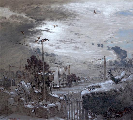 William Shackleton (1872-1933) The artists garden, Hilltop Cottage, Malham, Yorkshire, 12 x 13in. William Shackleton (1872-1933) The artists garden, Hilltop Cottage, Malham, Yorkshire, 12 x 13in.