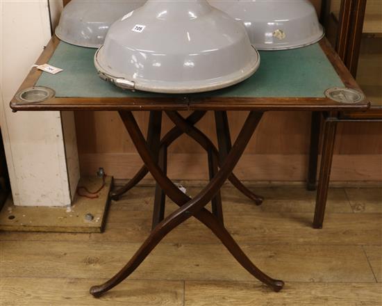 A folding games table W.86cm A folding games table W.86cm