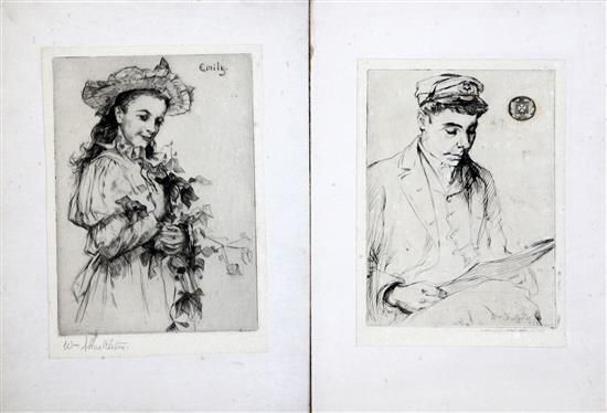 William Shackleton (1872-1933) Portraits and children in gardens, including Emily 1904, Largest 16 x 10in. unframed. William Shackleton (1872-1933) Portraits and children in gardens, including Emily 1904, Largest 16 x 10in. unframed.