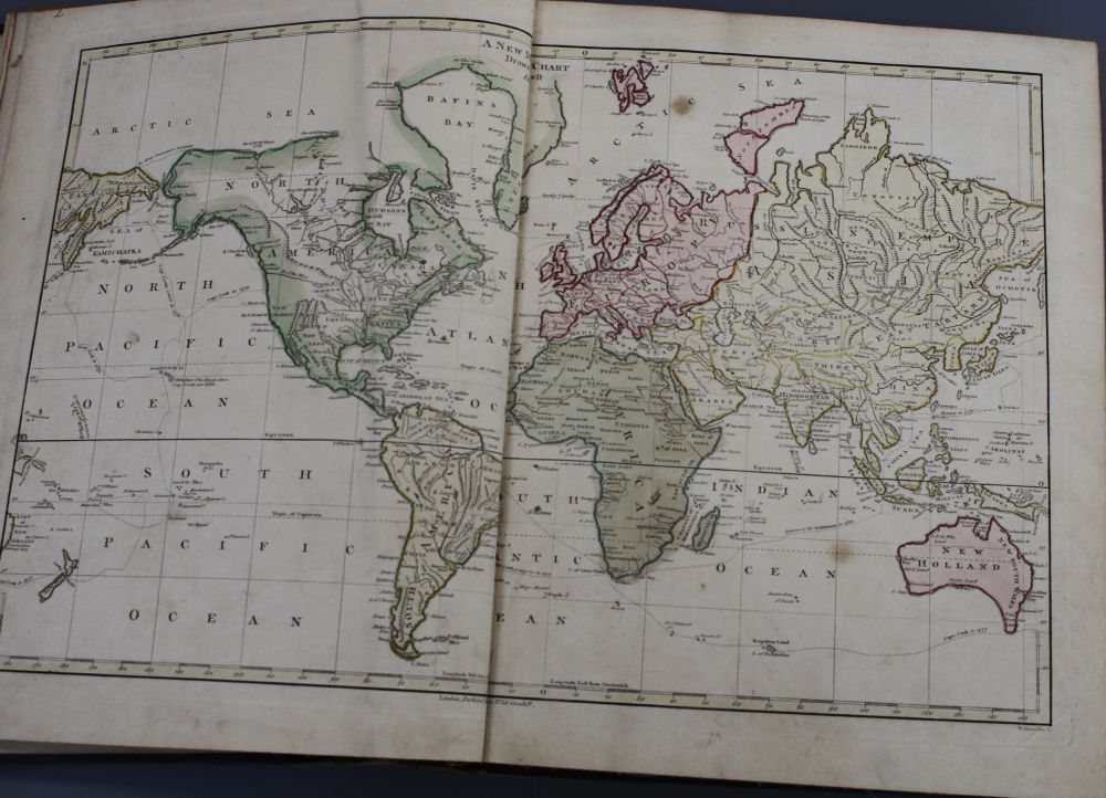 Wilkinson, Robert - A General Atlas being a Collection of Maps of the World and Quarter ..., qto, half calf, front inner joint split, f