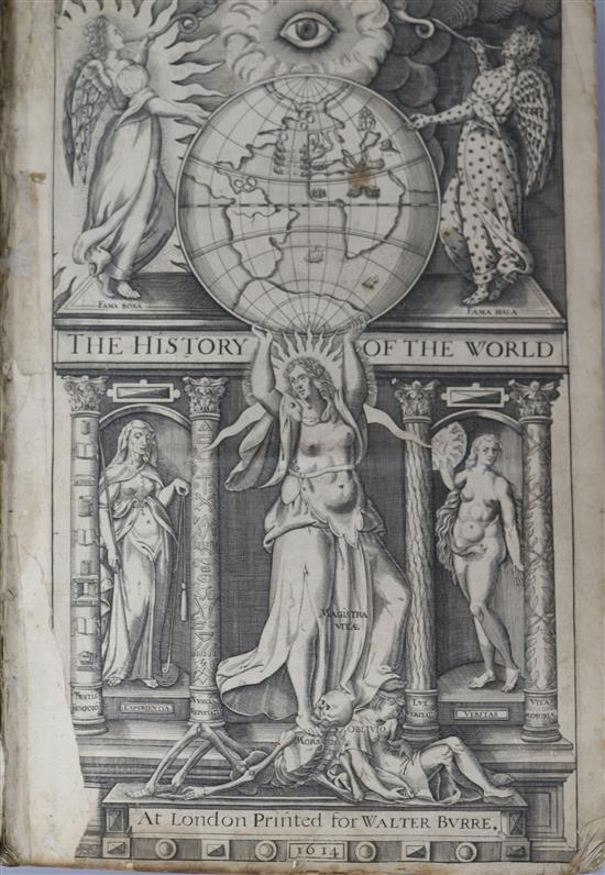 Raleigh, Walter, Sir - The History of the World. The Historie of the World ... 1st edition, folio, old calf, Raleigh, Walter, Sir - The History of the World. The Historie of the World ... 1st edition, folio, old calf,